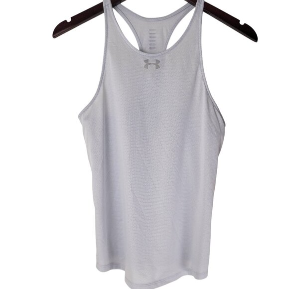 bundle 2 Under Armour Workout Tank Tops blue/white high neck size small - Picture 5 of 8